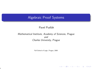 Algebraic Proof Systems