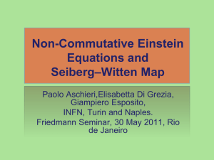 Non-commutative Einstein equations and Seiberg