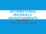 Informational Materials: Advertisements