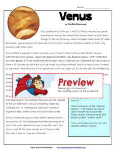 Venus - Super Teacher Worksheets