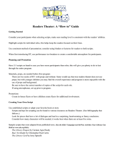 Readers Theater: A How to Guide