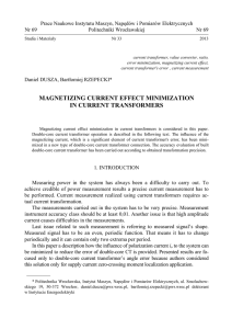 magnetizing current effect minimization in current transformers