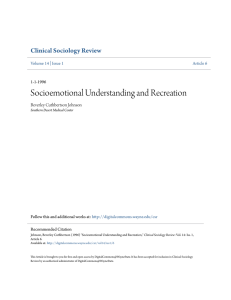 Socioemotional Understanding and Recreation