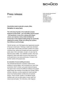 Press release CityLife Zaha Hadid residential complex, Milan (DOC