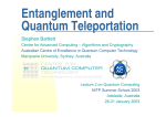 Entanglement and Quantum Teleportation