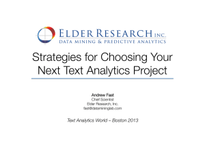 Strategies for Choosing Your Next Text Analytics Project