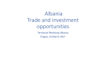 Albania Trade and investment opportunities