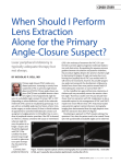 When Should I Perform Lens Extraction Alone for the Primary Angle