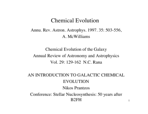 Chemical Evolution