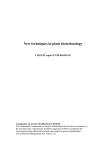 New techniques in plant biotechnology