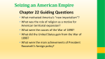 Seizing an American Empire Chapter 22 Guiding Questions