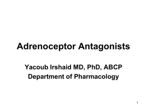 Adrenoceptor Antagonists