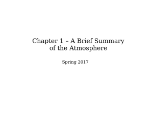 Chapter 1: A Brief Summary of the Atmosphere (pdf format)