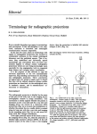 Terminology for radiographic projections