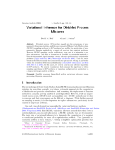 Variational Inference for Dirichlet Process Mixtures