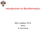 Bioinformatics and its applications