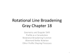 Rotational Line Broadening Gray Chapter 18