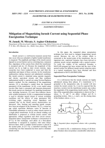 Mitigation of Magnetizing Inrush Current using Sequential Phase