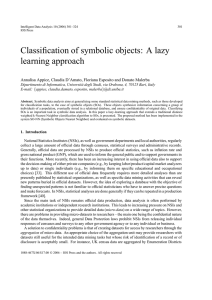 Classification of symbolic objects: A lazy learning approach