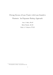 Pricing Excess of Loss Treaty with Loss Sensitive Features: An