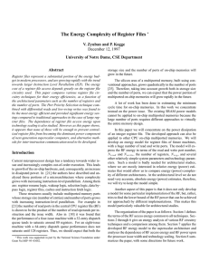 The Energy Complexity of Register Files