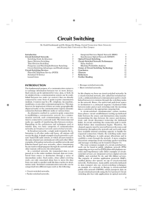 Circuit Switching Circuit Switching (PDF Available)