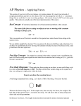 Applying Forces - SwansonPhysics.com