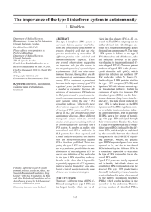 The importance of the type I interferon system in autoimmunity