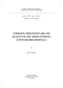coercion, perceived care and quality of life among patients in