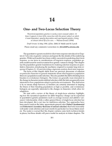 One- and Two-Locus Selection Theory