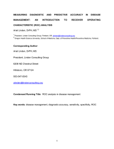 1 measuring diagnostic and predictive accuracy in disease