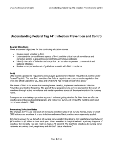 Understanding Federal Tag 441: Infection Prevention and Control