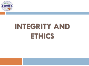 Integrity and Ethics,Mr.Shiva Hari Adhikari