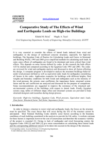 Comparative Study of The Effects of Wind and Earthquake Loads on