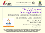 The New AAP Autism Screening Guidelines