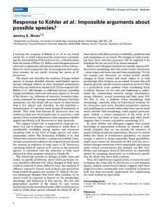 Response to Ko¨ hler et al.: Impossible arguments about possible