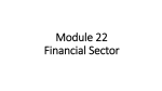 Module 22 Financial Sector