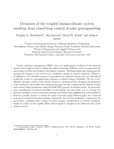 Dynamics of the coupled human-climate system resulting from