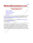 Disease spectrum - Medical Biostatistics