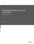 Advantage Database Server and Visual FoxPro Getting