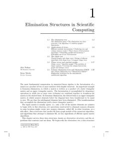 Elimination Structures in Scientific Computing