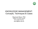 KNOWLEDGE MANAGEMENT: Concepts, Techniques