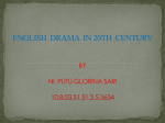 The History of English Drama in 20 th Century