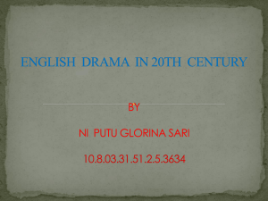 The History of English Drama in 20 th Century