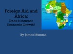 Foreign Aid and Africa: Does it Increase Economic Growth?