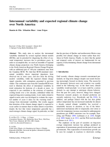 Interannual variability and expected regional climate change over