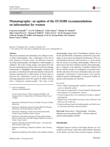 Mammography: an update of the EUSOBI recommendations on