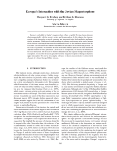 Europa`s Interaction with the Jovian Magnetosphere