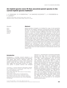 Are hybrid species more fit than ancestral parent species in the