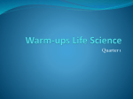 Warm-ups Life Science